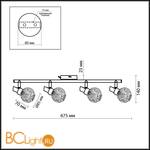 Cпот (точечный светильник) Odeon Light Bisco 2209/4W - Схема