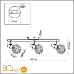 Cпот (точечный светильник) Odeon Light Bisco 2209/3W - Схема