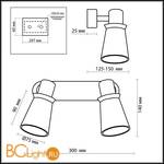 Cпот (точечный светильник) Odeon Light Blanca 2614/2W - Схема