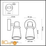 Cпот (точечный светильник) Odeon Light Blanca 2614/1W - Схема