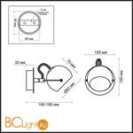 Cпот (точечный светильник) Odeon Light Bolla 1430/1W - Схема