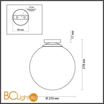 Уличный потолочный светильник Odeon Light Bosco 4249/1C - Фото 2
