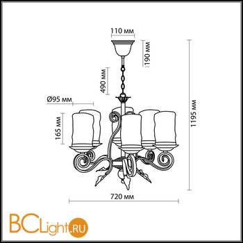Люстра Odeon Light Bosta 2438/6 - Схема