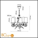 Люстра Odeon Light Bosta 2438/6 - Схема