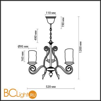 Люстра Odeon Light Bosta 2438/3 - Схема