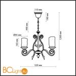 Люстра Odeon Light Bosta 2438/3 - Схема