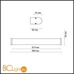 Настенный светильник Odeon Light Brant 2740/1W - Схема