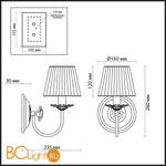 Бра Odeon Light Bresano 2933/1W - Схема