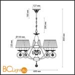 Люстра Odeon Light Bresano 2933/5 - Схема