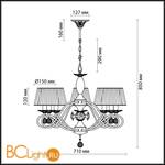 Люстра Odeon Light Bresano 2933/8 - Схема