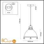 Подвесной светильник Odeon Light Breta 3807/1L - Схема