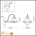Бра Odeon Light Breta 3807/1W - Схема