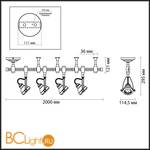 Потолочный светильник Odeon Light Breta 3807/4TR - Схема