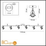Потолочный светильник Odeon Light Breta 3807/6C - Схема