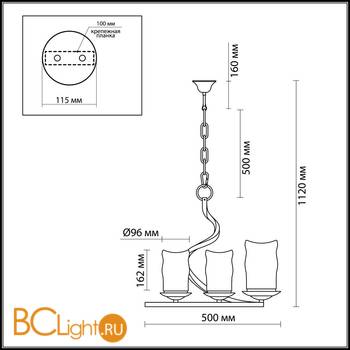 Люстра Odeon Light Brin 2766/3 - Схема