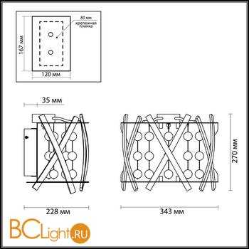 Настенный светильник Odeon Light Brion 4094/40WL - Схема