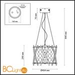 Подвесной светильник Odeon Light Brion 4094/60L - Схема