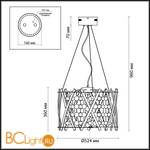 Подвесной светильник Odeon Light Brion 4094/60LA - Схема