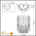 Настенный светильник Odeon Light Brita 4634/1W - Схема