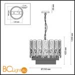 Подвесной светильник Odeon Light Brita 4634/6 - Схема