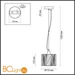 Подвесной светильник Odeon Light Brittani 4119/1 - Схема