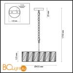 Подвесной светильник Odeon Light Brittani 4119/5 - Схема