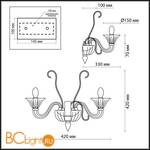 Бра Odeon Light Briza 2792/2W - Схема