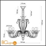 Люстра Odeon Light Briza 2792/6 - Схема