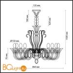 Люстра Odeon Light Briza 2792/8 - Схема