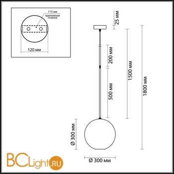 Подвесной светильник Odeon Light Bubbles 4640/12L - Схема