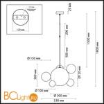 Подвесной светильник Odeon Light Bubbles 4640/12LB - Схема