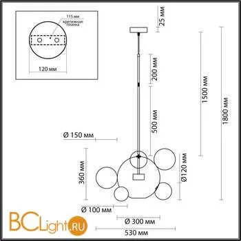 Подвесной светильник Odeon Light Bubbles 4802/12LB - Фото 2