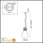 Подвесной светильник Odeon Light Bulb 2872/1A - Схема