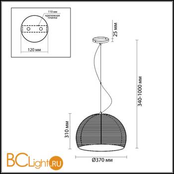 Подвесной светильник Odeon Light Buta 2490/3 - Схема