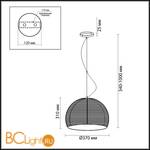 Подвесной светильник Odeon Light Buta 2490/3 - Схема