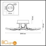 Потолочная люстра Odeon Light Buttons 3862/80LC - Схема