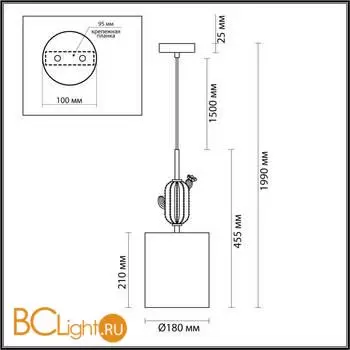 Подвесной светильник Odeon Light CACTUS 5425/1 - Фото 1