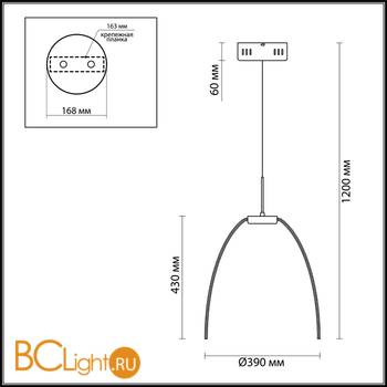 Подвесной светильник Odeon Light Calvada 4102/99CL - Схема