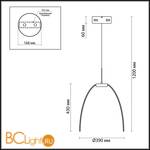 Подвесной светильник Odeon Light Calvada 4102/99CL - Схема