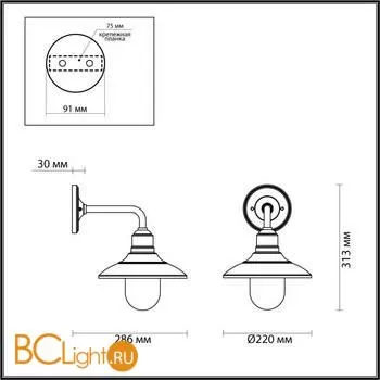 Уличный настенный светильник Odeon Light Campa 4965/1W - Фото 1