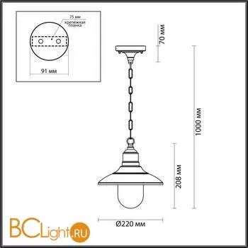 Уличный подвесной светильник Odeon Light Campa 4965/1 - Фото 1