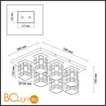 Потолочная люстра Odeon Light Campus 2615/6C - Схема