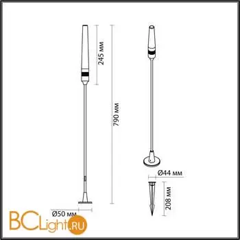 Садово-парковый фонарь Odeon Light CANNA new 7020/4GL - Фото 1