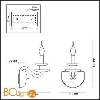 Бра Odeon Light Capri 4187/1W - Схема
