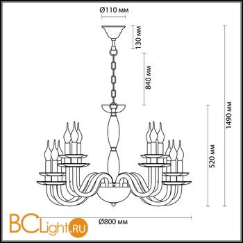 Люстра Odeon Light Capri 4187/12 - Схема