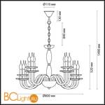 Люстра Odeon Light Capri 4188/12 - Схема