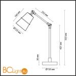 Настольная лампа Odeon Light Carlos 4153/1T - Схема