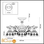 Потолочная люстра Odeon Light Carolina 3206/5C - Схема