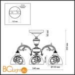 Потолочная люстра Odeon Light Casti 2542/3C - Схема