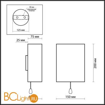 Настенный светильник Odeon Light Cats 2279/1W - Схема
